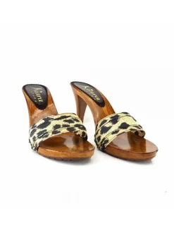 ANIMAL HEEL CLOGS WOMAN