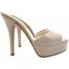 BEIGE GENUINE LEATHER SANDALS SIZE UP TO 42
