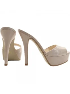 BEIGE GENUINE LEATHER SANDALS SIZE UP TO 42