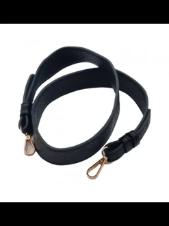 Black bag with imitation leather handles, spacious and elegant