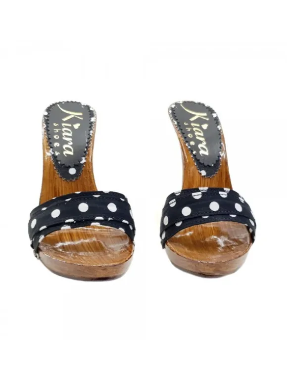 BLACK CLOG WITH POLKA DOT