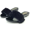 BLACK CLOGS FUR
