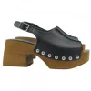 BLACK CLOGS WITH BACK STRAP