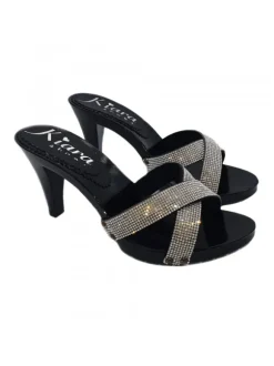 BLACK CLOGS WITH PASTE HEEL 9