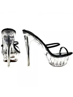 BLACK CRYSTAL SANDAL