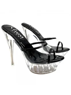 BLACK CRYSTAL SANDAL