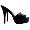 BLACK GENUINE LEATHER SANDALS SIZE UP TO 44