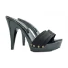 BLACK HEEL CLOG  HEEL 11 CM