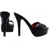 BLACK LEATHER SANDALS SIZE UP TO 44