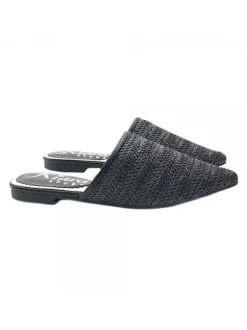 BLACK MULES IN RAFFIA