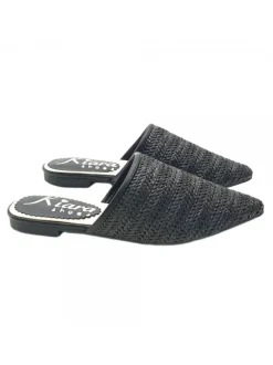 BLACK MULES IN RAFFIA