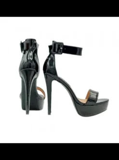 Black Sandals with 13 cm Stiletto Heel