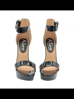 Black Sandals with 13 cm Stiletto Heel