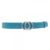 BLUE LEATHER BELT FROM 70 TO 85 CM