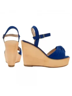 BLUE WEDGE WITH KNOT BAND AND STRAP