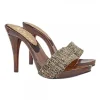 BROWN CLOGS IN TWEED HEEL 12