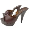 BROWN WOMAN CLOGS  HEEL