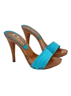 CLOGS COLOR TURQUOISE HEEL 12