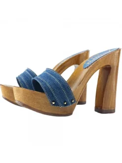 CLOGS DENIM COMFY HEEL