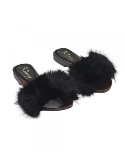 CLOGS ECO FUR BLACK