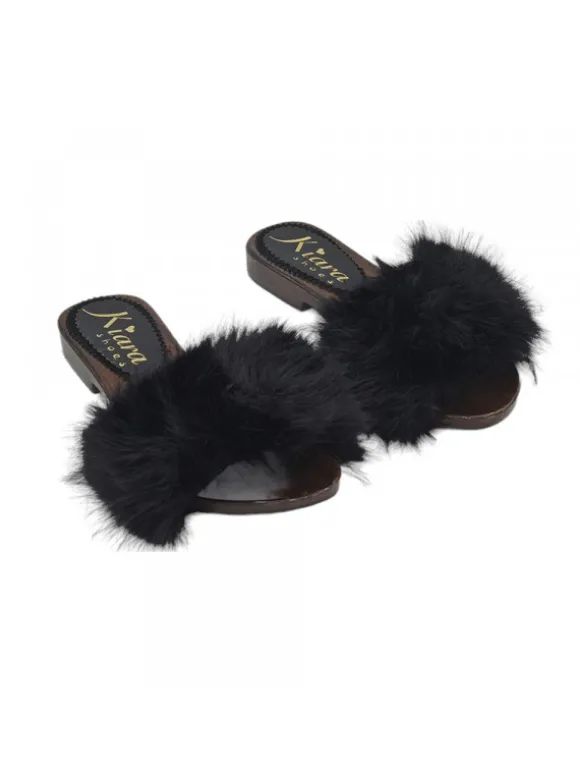 CLOGS ECO FUR BLACK