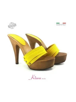 CLOGS FOR WOMAN YELLOW  HEEL 13