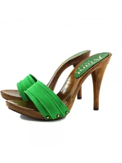 CLOGS GREEN HEEL 12