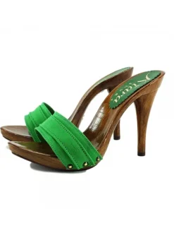 CLOGS GREEN HEEL 12