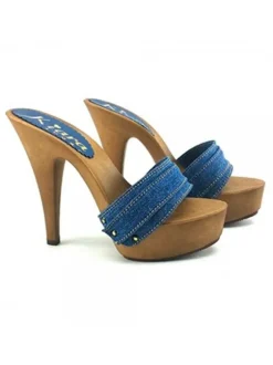 CLOGS IN JEANS HEEL 13 MOU