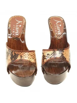 CLOGS IN PYTHON LEATHER