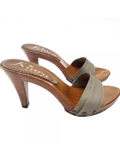 CLOGS IN TAUPE