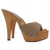 CLOGS IN TAUPE SUEDE AND HEEL 13