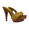 CLOGS OCHER HEEL 13 CM