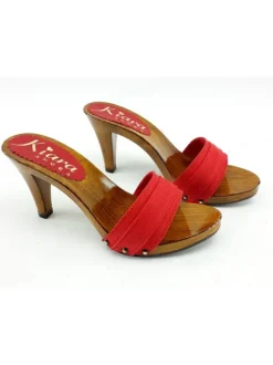 CLOGS RED HEEL 9 CM