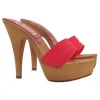 CLOGS RED STILETTO HEEL 13