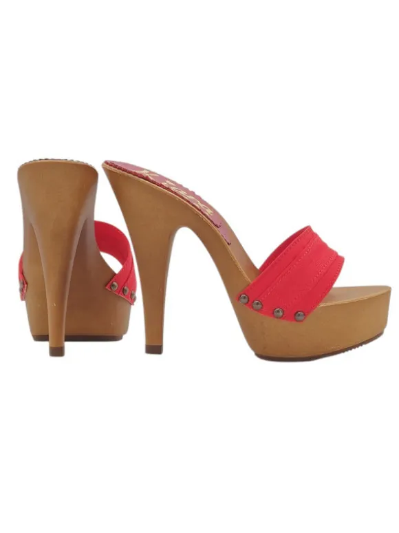 CLOGS RED STILETTO HEEL 13