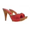 Clogs with glitter and 11 cm heel - Made in Italy