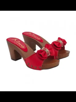 CLOGS WITH LEATHER UPPER