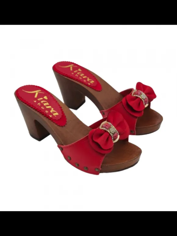 CLOGS WITH LEATHER UPPER