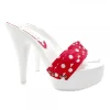 CLOGS WITH RED POLKA DOT BAND AND HEEL 13