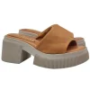 COMFORTABLE BROWN MULES WITH LEATHER BAND