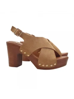 COMFORTABLE SANDALS 9 CM HEEL ADJUSTABLE STRAP