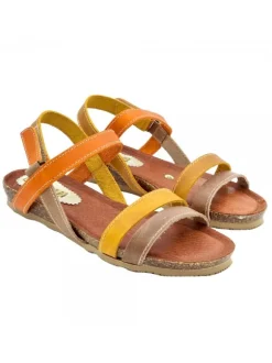 COMFORTABLE TWO-TONE SANDALS WITH STRAP