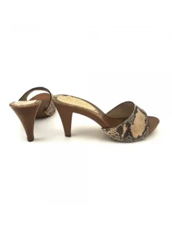 CONFORTABLE PYTHON HEEL CLOGS