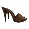 DARK BROWN CLOGS IN SUEDE HEEL 12