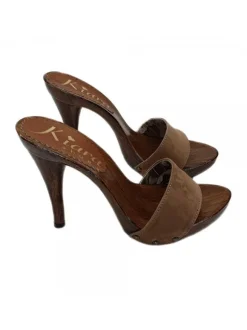 DARK BROWN CLOGS IN SUEDE HEEL 12