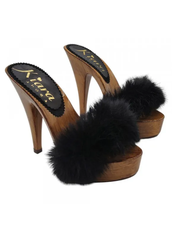 Faux Fur Clogs