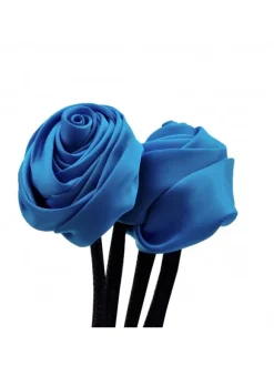 FLOWER WRAP CHIGNON BLUE HAIR 2PZ