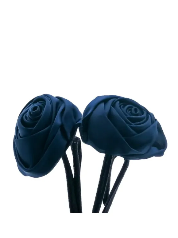FLOWER WRAP CHIGNON DARK BLUE HAIR 2PCS