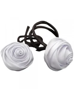 FLOWER WRAP CHIGNON WHITE HAIR 2PZ